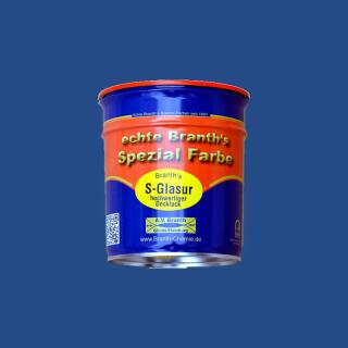 Branths S-Glaze (slow drying) can 0.75 l medium blue RAL 5007