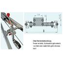Jockey wheel traverse for traction connections V - 3,500 kg Length: 440/460 mm