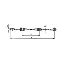 AL-KO Bowden cables for removable + height-adjustable AE HL 400 mm / GL 610 mm, C 5 mm, D M10