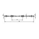 AL-KO Bowden cables for removable + height-adjustable AE HL 490 mm / GL 760 mm, C 6 mm, E M12 right, D M12 left