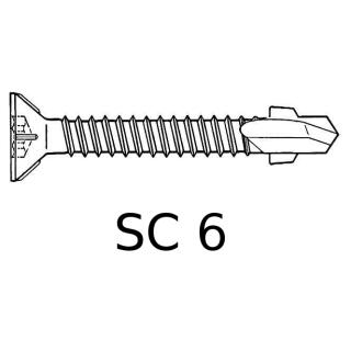 Torx special drilling screws galvanized SC6 54-12-U 6.3 x 70