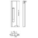 Aluminum lock with stop 400 mm height, right