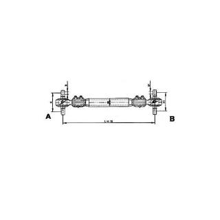 Axle strut LIEBHERR length: 550 mm, ball joint A: RS151003, B: RS151004