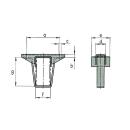 AL-KO support bracket for clamping F / G: 100 x 100, A160 B21 C13 D60 E100