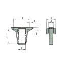 AL-KO support bracket for clamping F / G: 60 x 60, A160 B15 C13 D50 E-