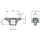 AL-KO support bracket for clamping F / G: 60 x 60, A160 B15 C13 D50 E-