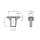 AL-KO support bracket for clamping F / G: 60 x 60, A160 B15 C13 D50 E-