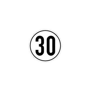 Speed sign plastic 30 km / h