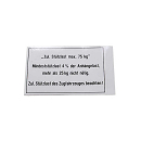 Drawbar load plate 105x74 75 kg