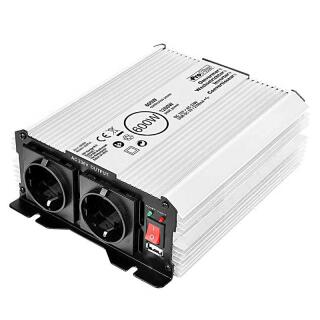 Voltage converter 12-230V 600W / 1200W + USB