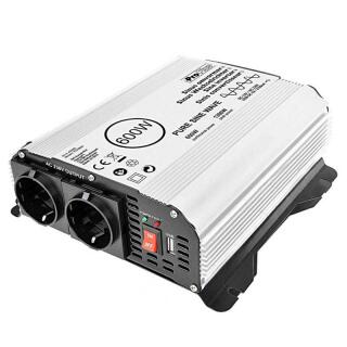 Voltage converter sine 12-230V 300W / 600W + USB