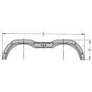AL-KO double axle mudguard profile 12/40 B200 S1462 H349