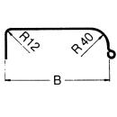 Single-axis mudguard profile 12/40 square B160 L900 S600 H280