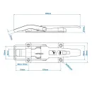 SPP - tongue lock, ZB-09, 267 mm, flat bracket, galvanized