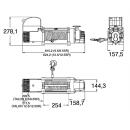 Cable winch DC motor type Talon Rope & Hook 12 V