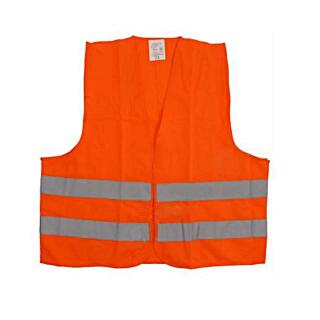 Safety vests with 2 orange reflective stripes each