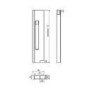 Drop side locks with stop, anodized aluminum 400 mm on the right