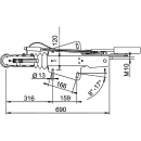 Compact overrun device AL-KO -V- 161 S 950 - 1600 kg...