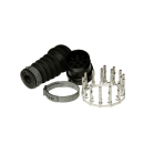 15-pin, bayonet connector including contacts and black...