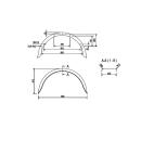 De Haan - Mudguard for single-axle models HR 2480, H 2413/12, W 240 / S 800 mm