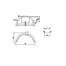 De Haan - mudguard for single-axle vehicles HR 1968, H 2011/12, W 200 / S 660 mm