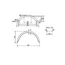 De Haan - mudguard for single axle HR 2080, H 2013/12, W 200 / S 800 mm