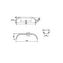 De Haan mudguard tandem axle THRD 26150, H 2620/12, W 260 / S 1500 mm