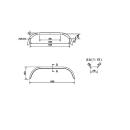 De Haan mudguard tandem axle THRD 24150, D 2420/12, B 240 / S 1500 mm